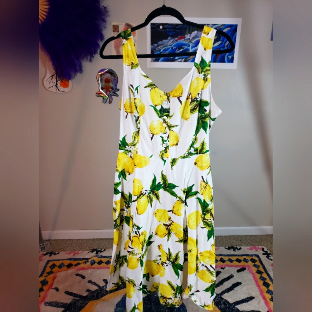 Bella Poque Fresh Lemons Pinup Dress XL Summer